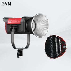 GVM PRO SD300C 300W High Power RGB&Bi-Color Monolight（Includes 1 Free 23'' Softbox $109）