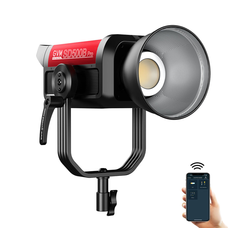GVM PRO-SD500B 500W Bi-Color Monolight V-mount & Mesh Bluetooth