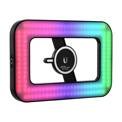 GVM TL-S4RGB-SET1 Portable Full-Color Magnetic LED Ring Light Selfie Stick Tripod