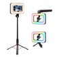 GVM TL-S4RGB-SET1 Luce LED ad anello magnetica portatile a colori completi con selfie stick e treppiede