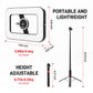 GVM TL-S4RGB-SET1 Portable Full-Color Magnetic LED Ring Light Selfie Stick Tripod