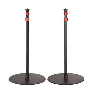 Lot de 2 pieds d’éclairage GVM YB2L200 à base ronde - pied de sol lesté de 79.9"