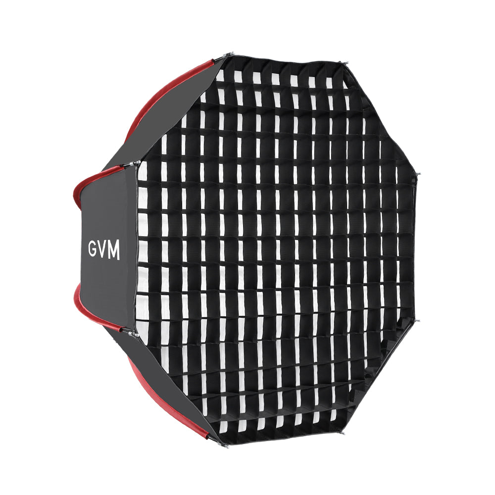 GVM YR65K2R 65 cm (25,6") achteckige Softbox mit Schnellverschluss, Wabengitter und Diffusoren