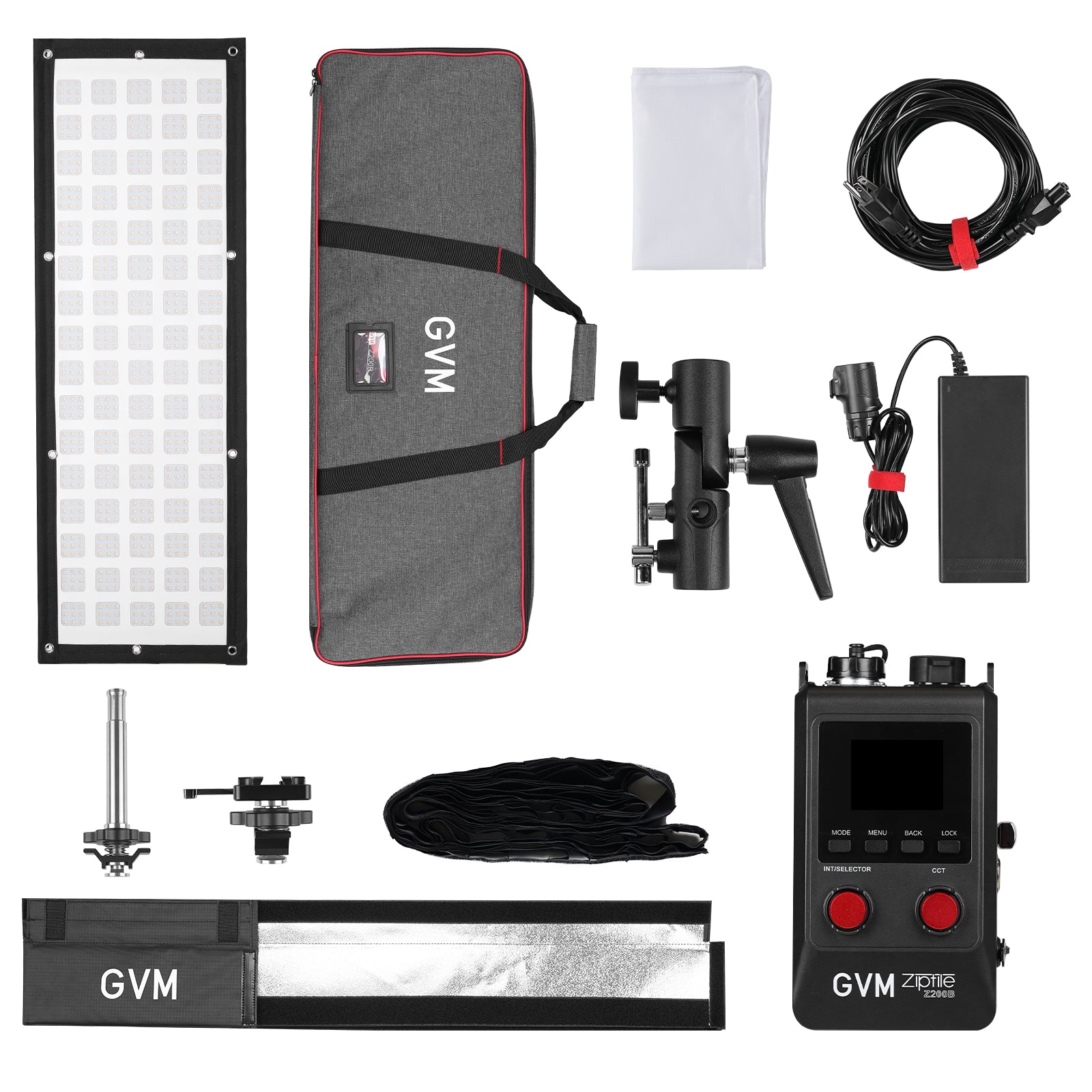 Zip Tile Z200B 200W Bicolor led light mat modular portable, support USB-C firmware upgrade light（Buy 1 Get One Free） - GVM