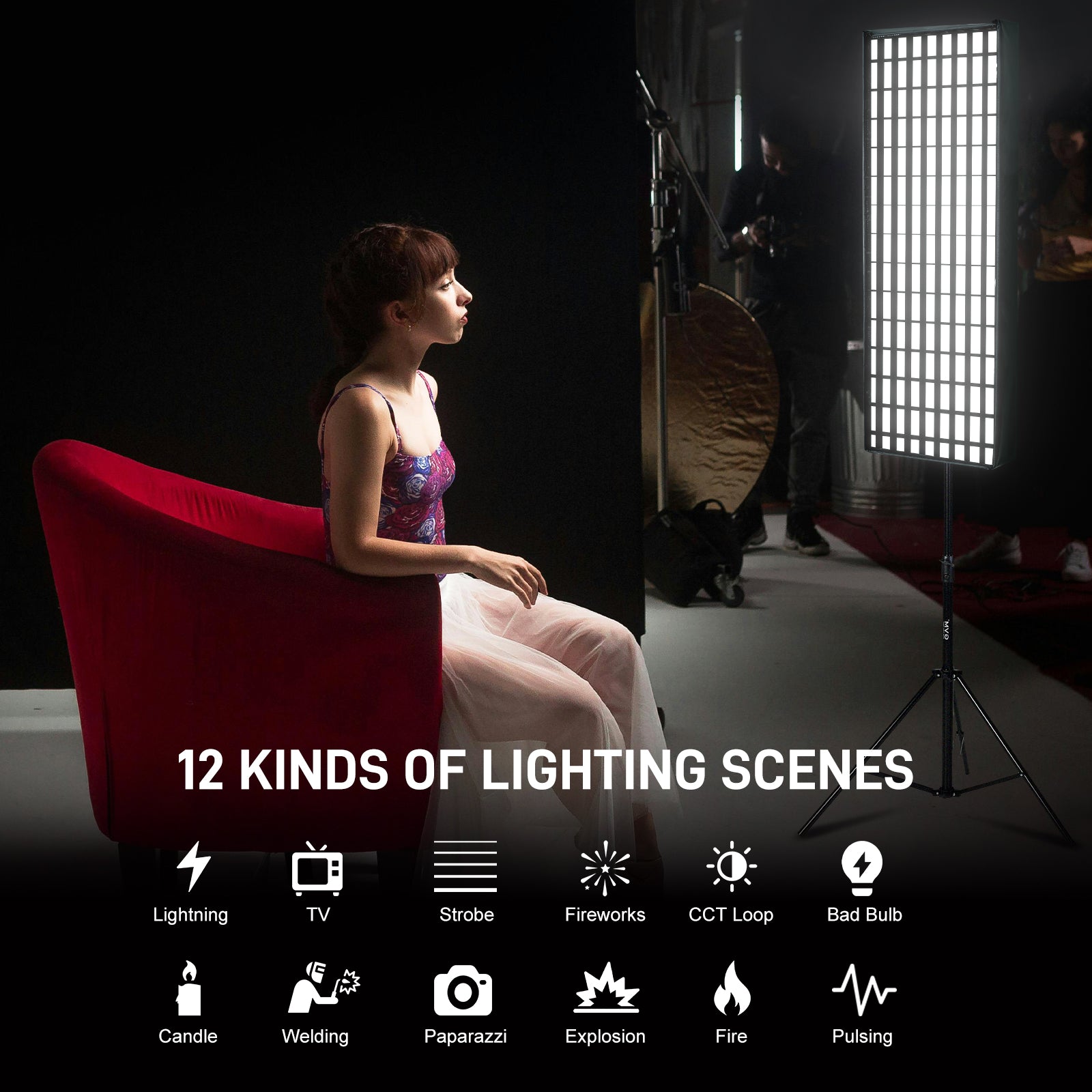 Zip Tile Z200B 200W Bicolor led light mat modular portable, support USB-C firmware upgrade light（Buy 1 Get One Free） - GVM