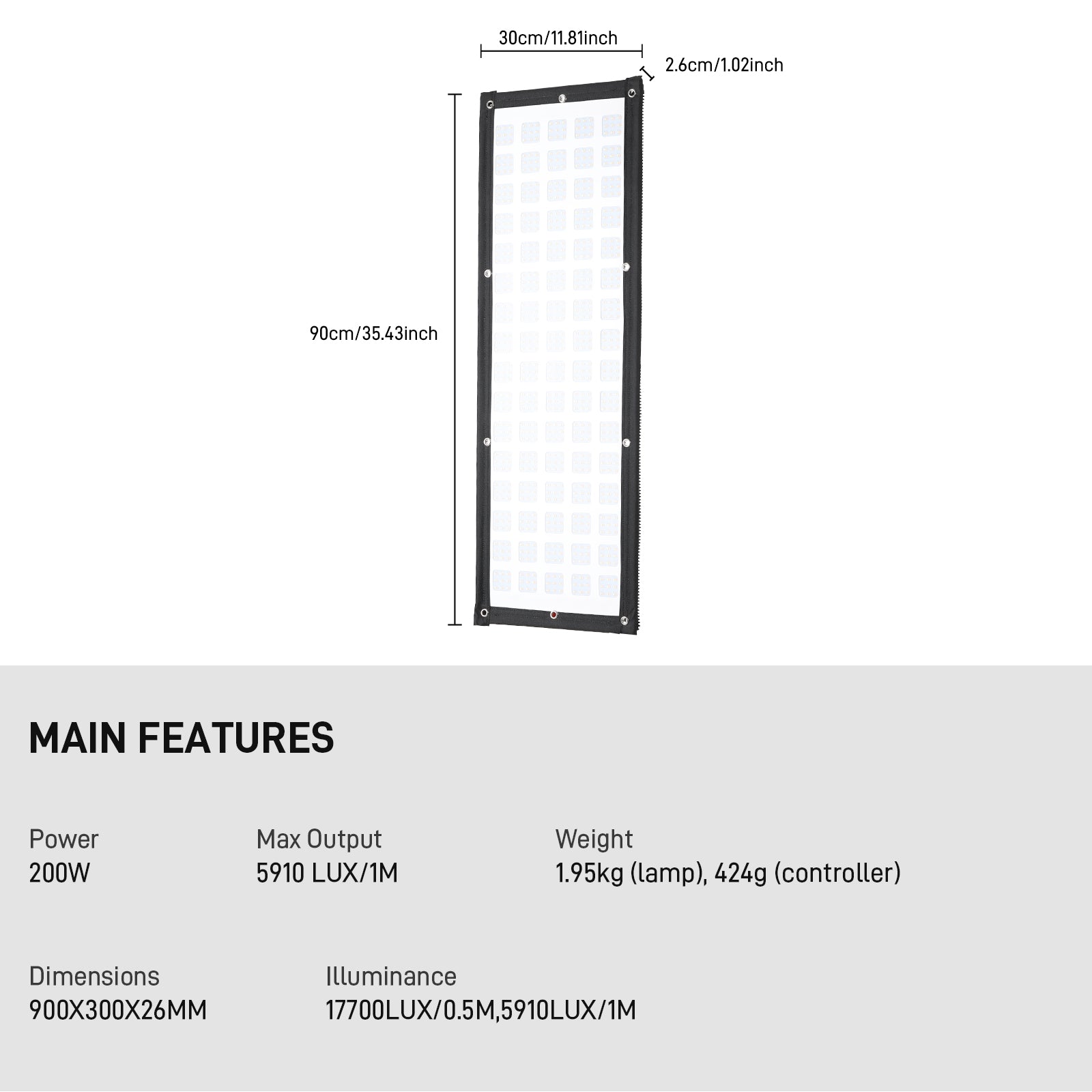 Zip Tile Z200B 200W Bicolor led light mat modular portable, support USB-C firmware upgrade light（Buy 1 Get One Free） - GVM