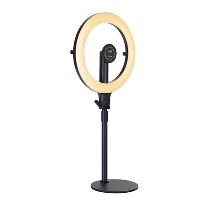 Anneau lumineux LED pliable GVM ZD-36C avec support de téléphone magnétique, lampe de bureau rechargeable pour TikTok, streaming et maquillage