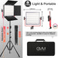 GVM - 1200D 50W Bi - Color+50W RGB 2lamp - Video Light With Softbox - GVM