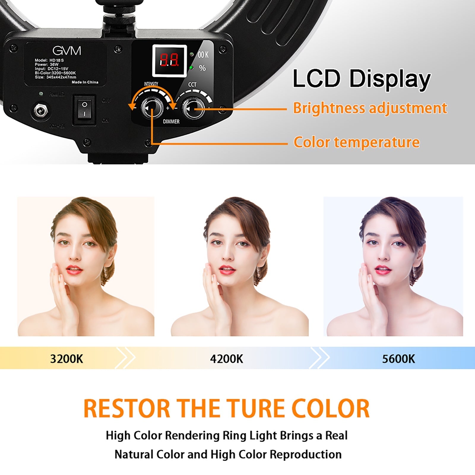 GVM - 14S 45W Bi - Color LED Ring Light Kit (14")(BOGO) - GVM