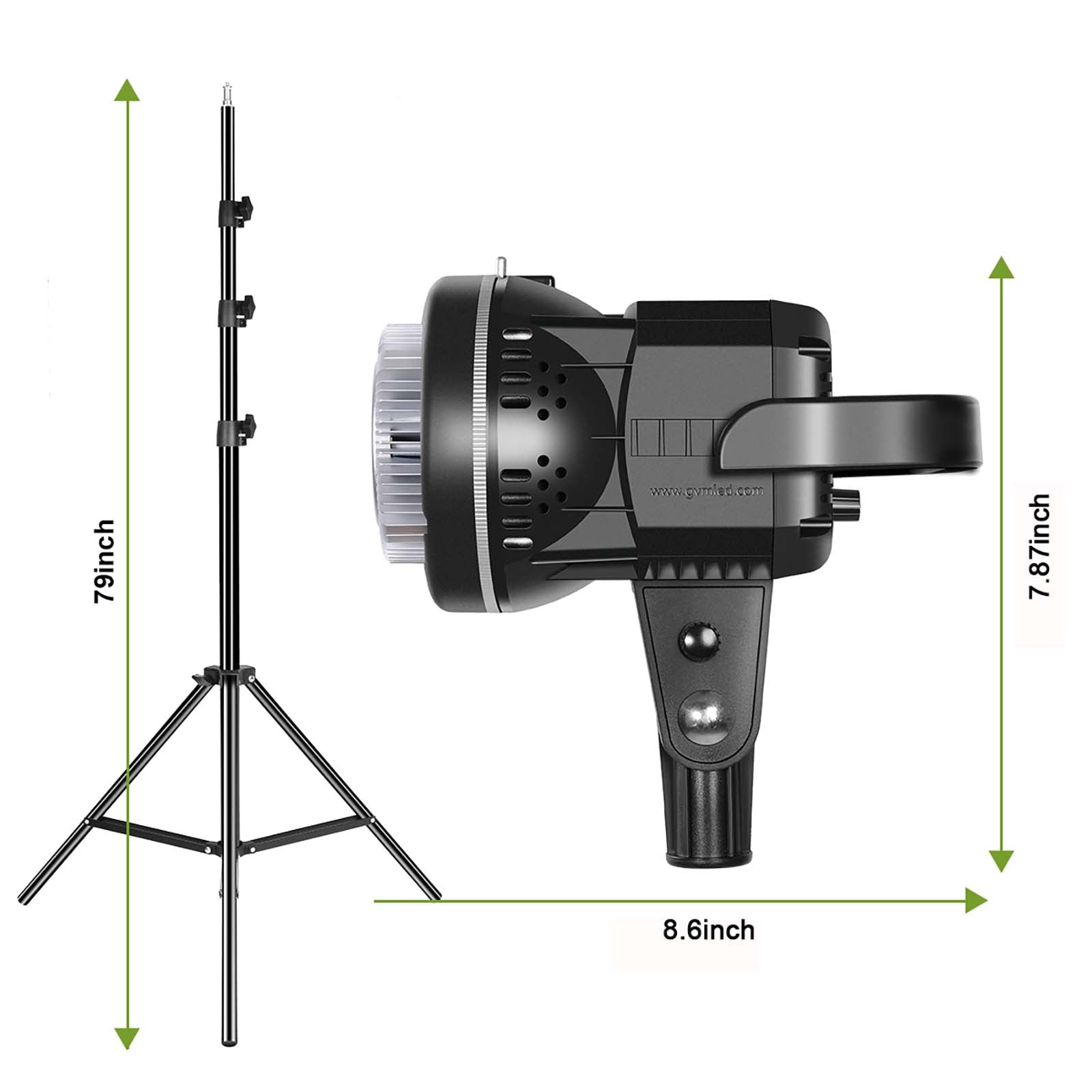 GVM 80W LED Spotlight Daylight Kit with Softbox
