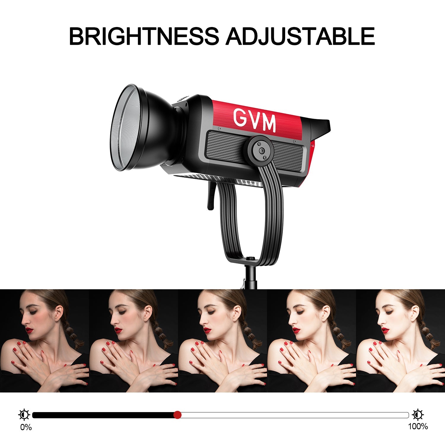Luce Video LED GVM Pro SD650B Da 650W – Bicolore 2700K-6800K, 81.300 Lux, CRI 97+, Con Supporto Bowens, DMX E APP, Ventola Silenziosa Per Studio E Riprese