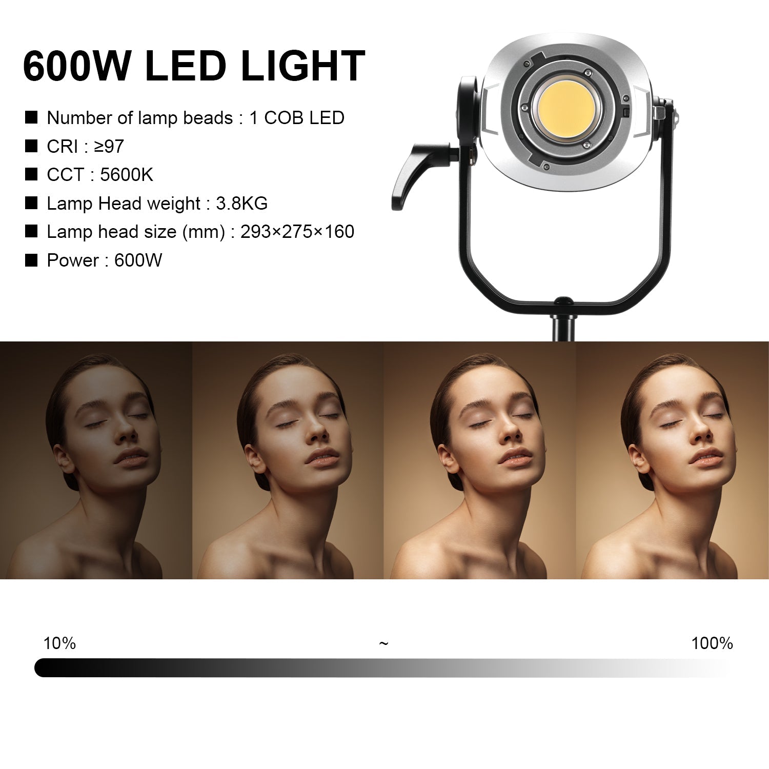GVM SD600S-II 600W Upgraded Daylight LED Video Light（Buy 1 Get 1