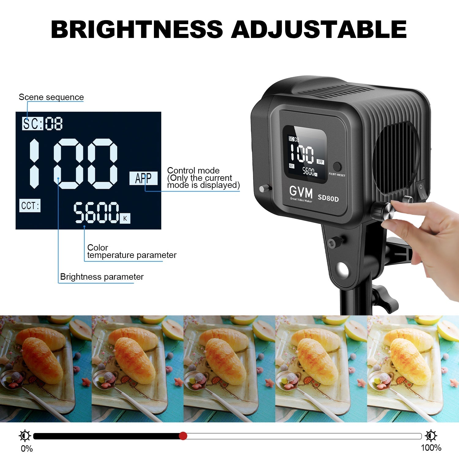 GVM SD80D 80w Bi - Color Outdoor Portable Spotlight（BOGO)(Only Jan 13th) - JIAN CHENG TECHNOLOGY INC.