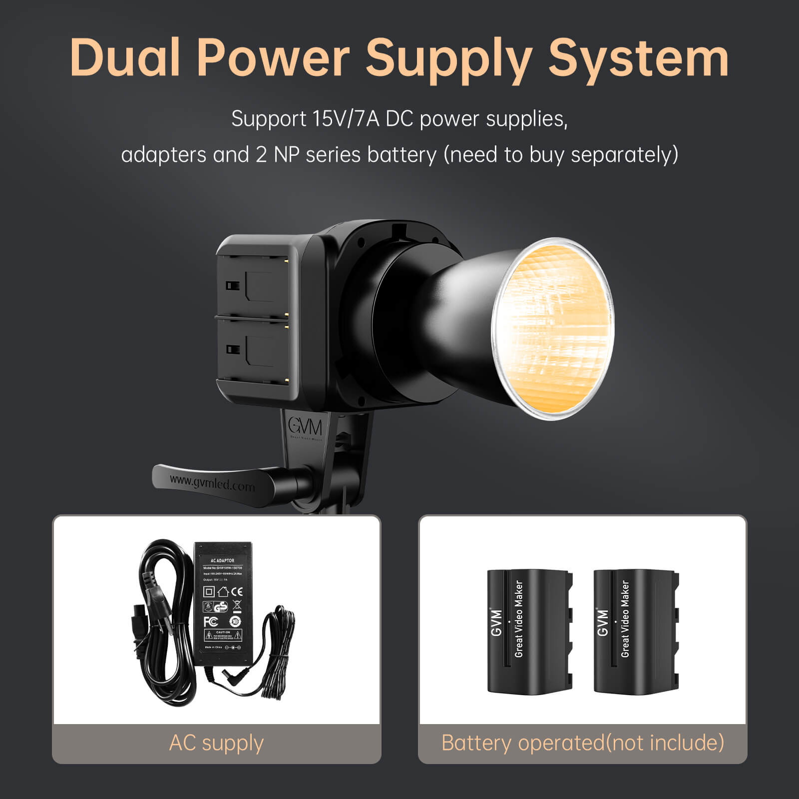 GVM SD80D 80w Bi - Color Spotlight - GVM