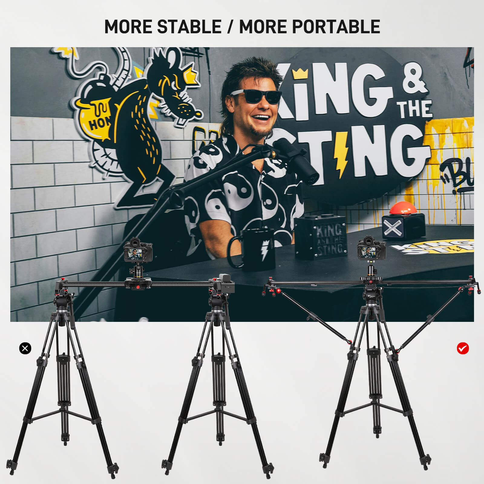 GVM-SSR (ST10) Support Arms for Camera Slider - GVM