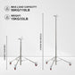 GVM DX8780 Rolling Light Stand with Casters