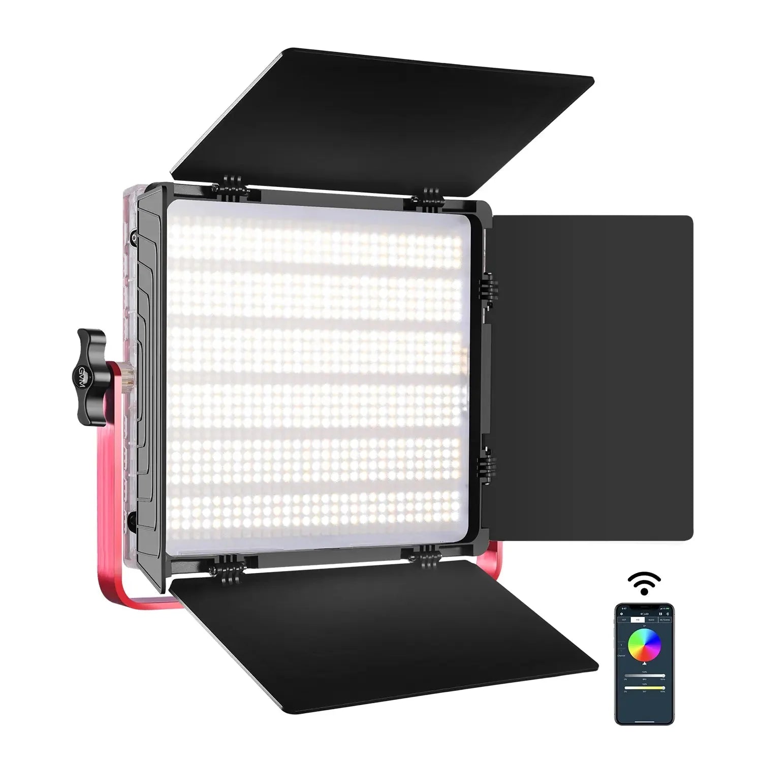 GVM-1200D 50W Bi-Color+50W RGB Video Light Dual Lamp Set - GVMLED