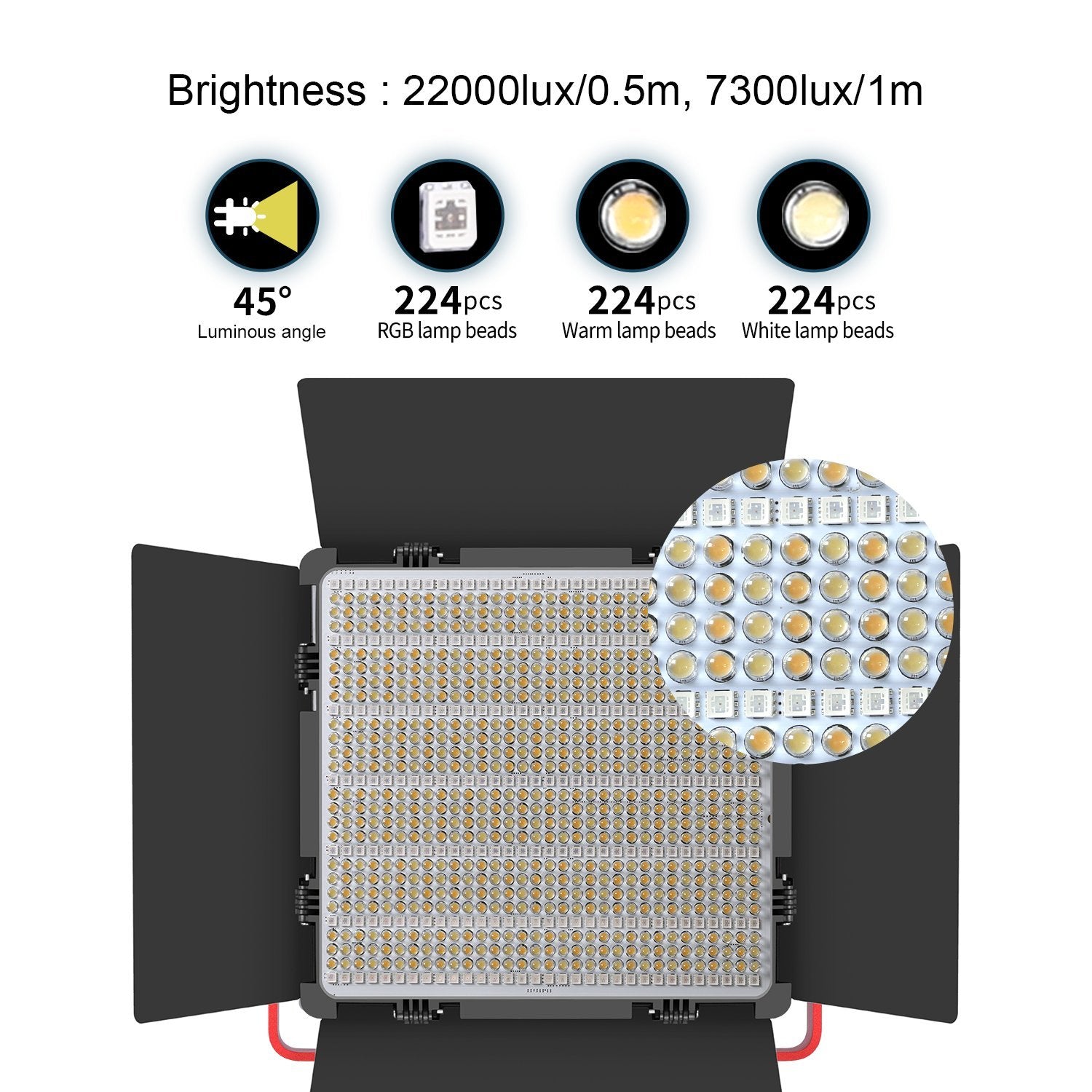 GVM-1200D 50W Bi-Color&RGB 3 lamp-led Video Light kit - GVMLED