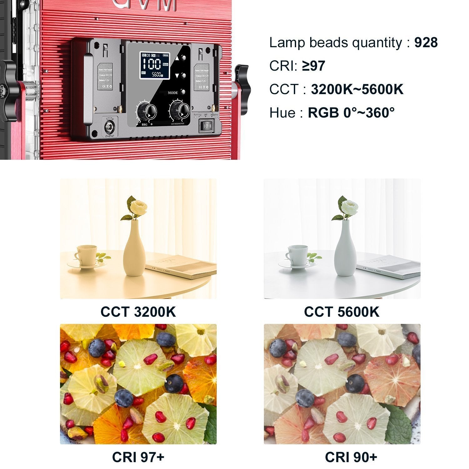 GVM-1200LS Aluminum Alloy 2 Packs Led Panel Light Professional Photography Lighting Kit With Master-Slave Control - GVMLED