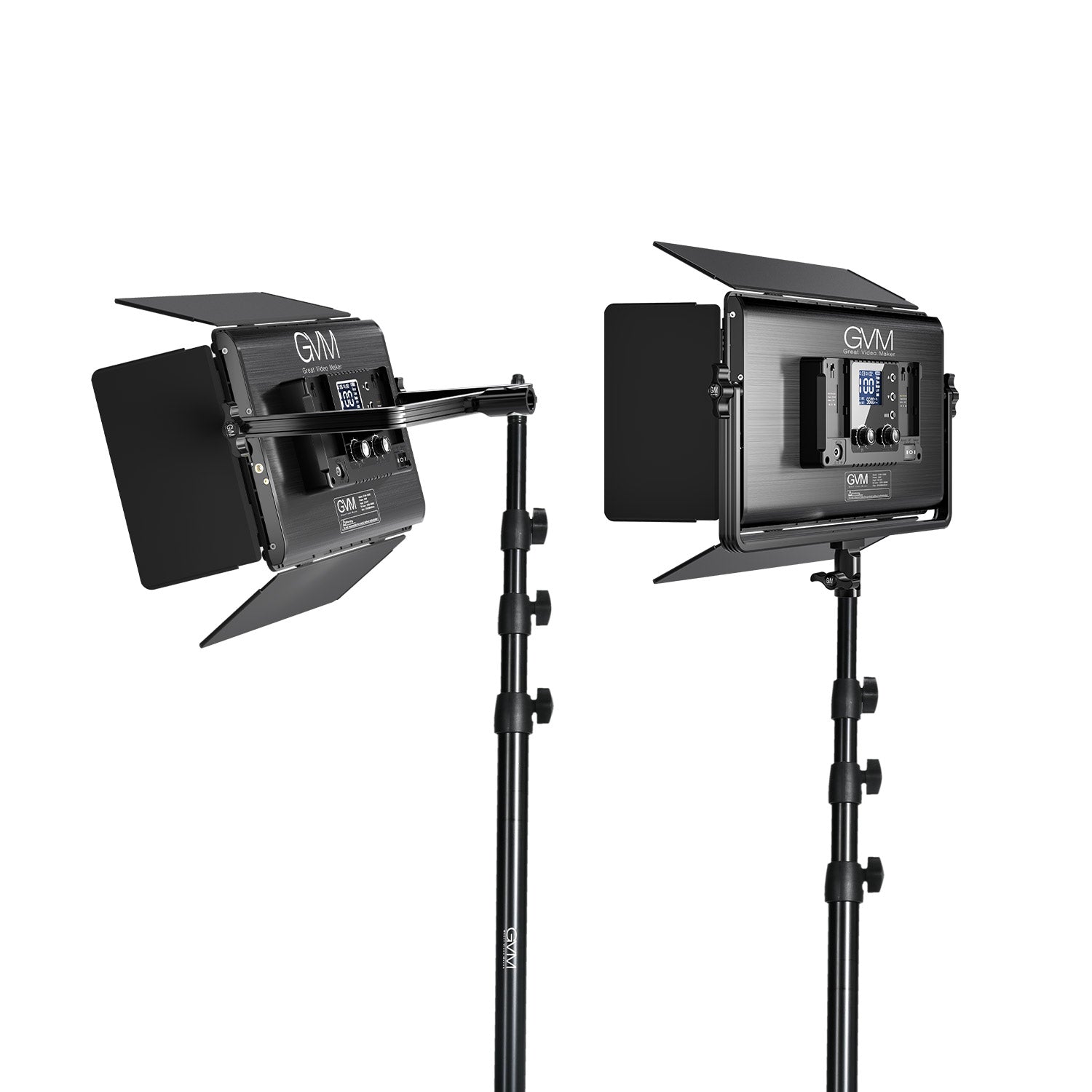 GVM-1300D 65W Powerful Bi-color and RGB Video Panel Light 2-Light-Kit - GVMLED