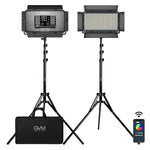 GVM-1300D 65W Powerful Bi-color and RGB Video Panel Light 2-Light-Kit - GVMLED