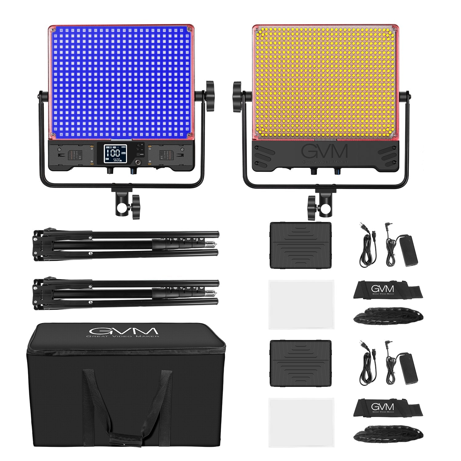 GVM 50SM Bi-color & RGB Double-sided Light Soft Panel LED Video Light - GVMLED