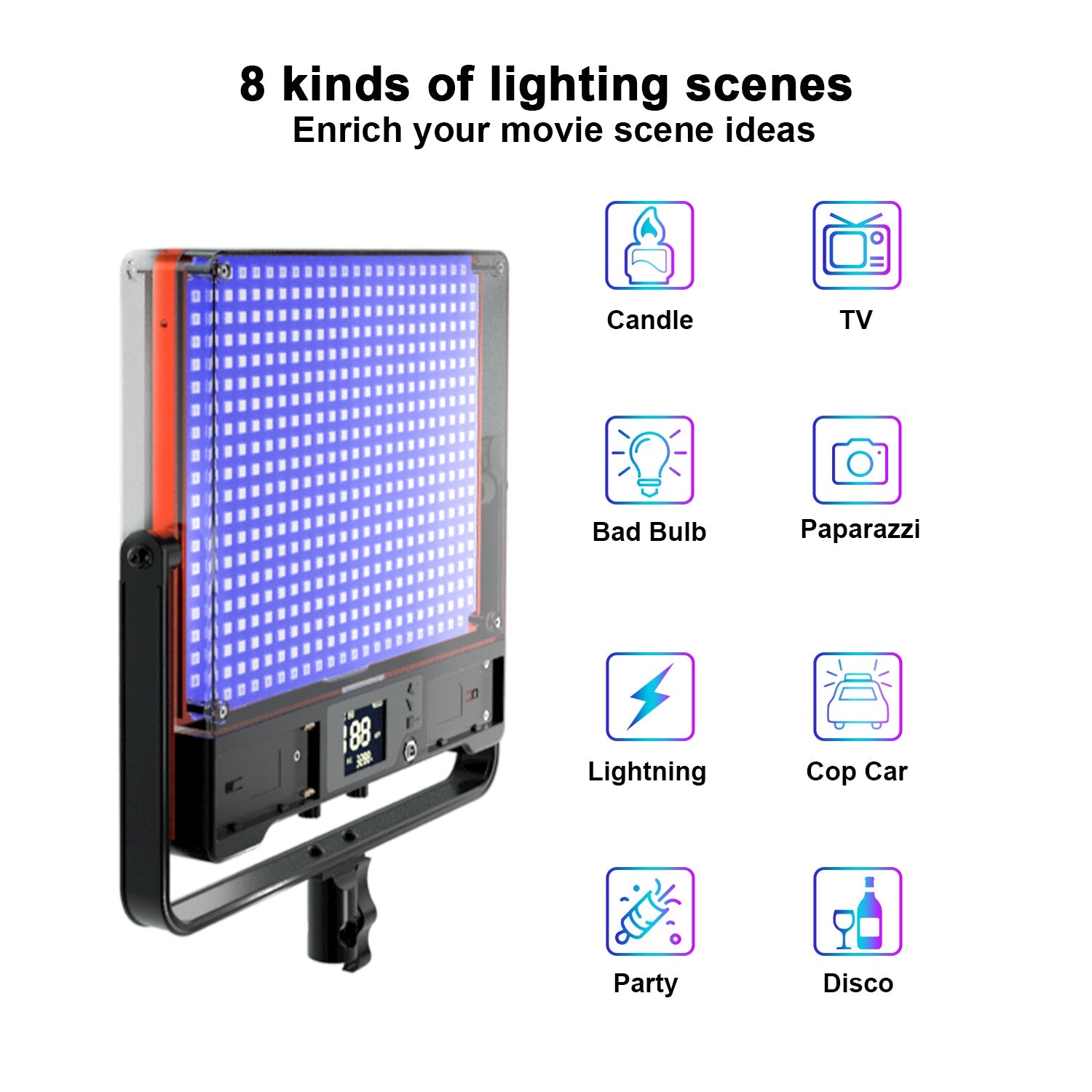 GVM 50SM Bi-color & RGB Double-sided Light Soft Panel LED Video Light - GVMLED
