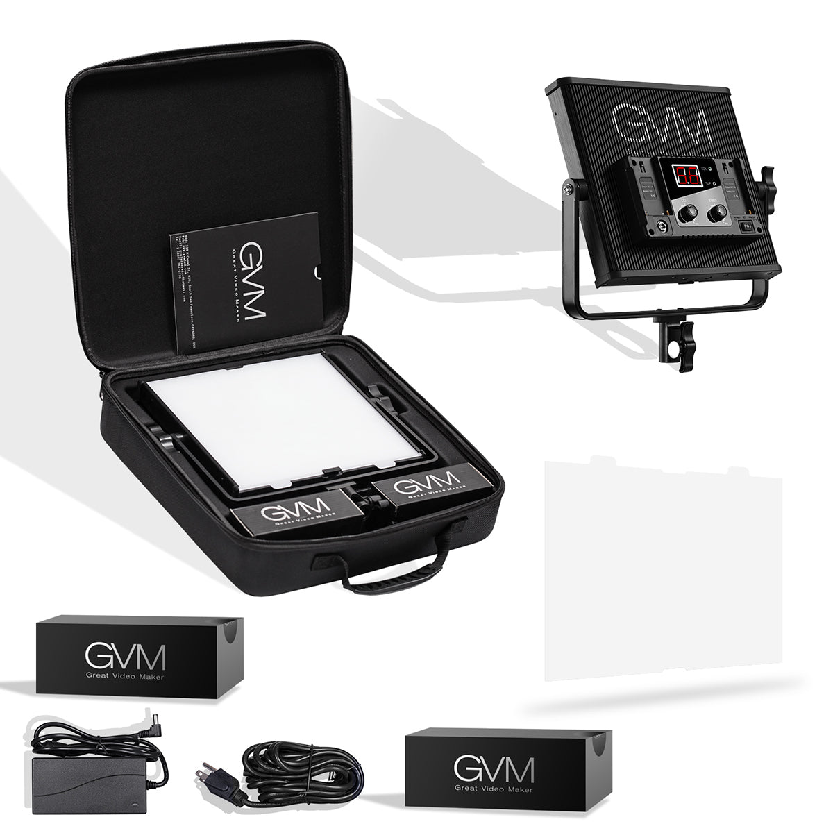 GVM-520S 30W High Beam High Brightness Bi-Color LED VIdeo Light (No Four-Way Barndoor) - GVMLED