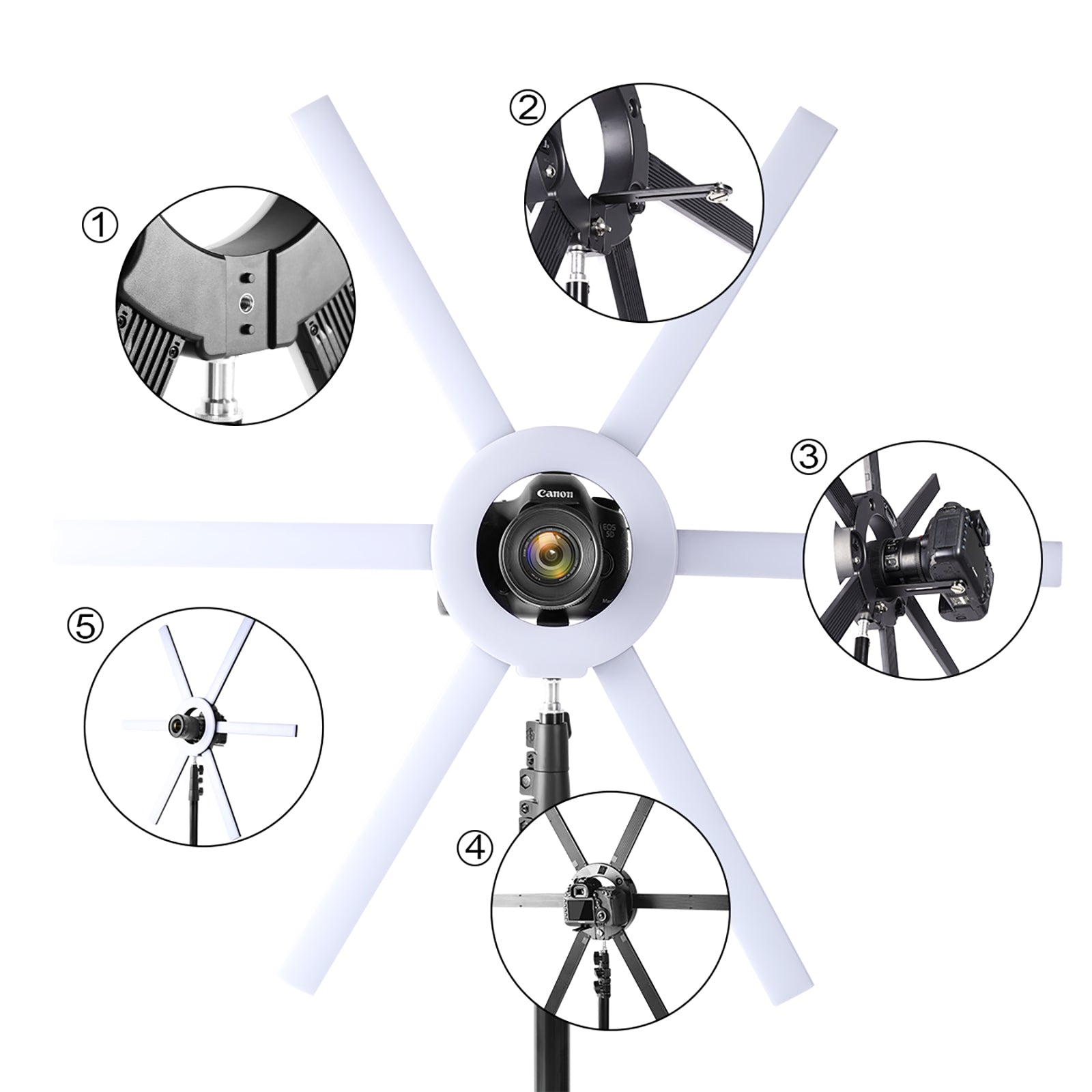GVM-60W High Power Bi-Color LED Ring Light Kit - GVMLED