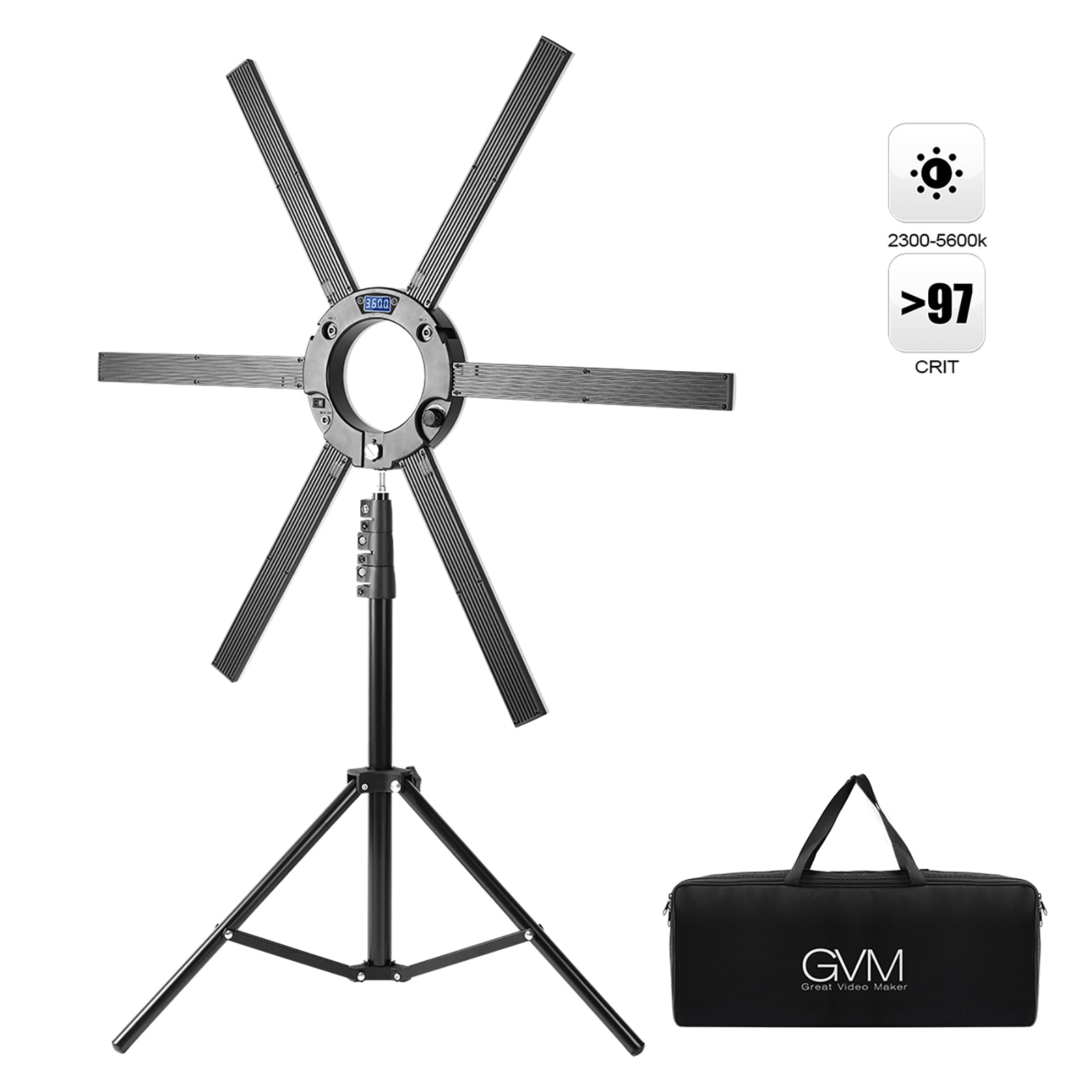 GVM-60W High Power Bi-Color LED Ring Light Kit - GVMLED