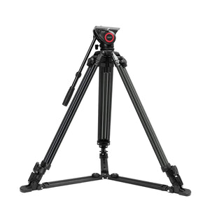 GVM 7017D Aluminum Video Tripod with Fluid Head System - GVMLED