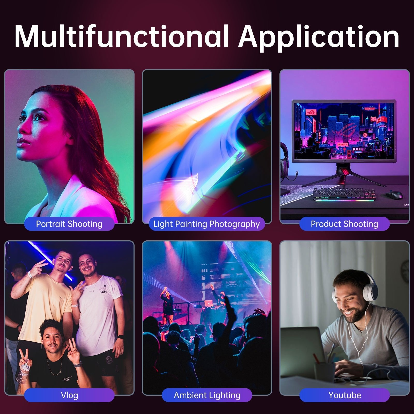 GVM 8RS RGB Full color camera light - GVMLED