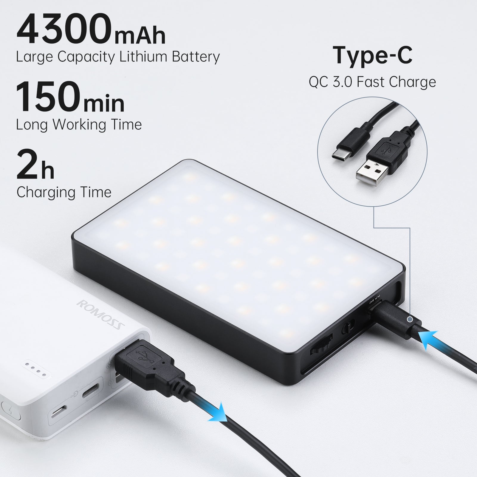 GVM 8RS RGB Full color camera light - GVMLED