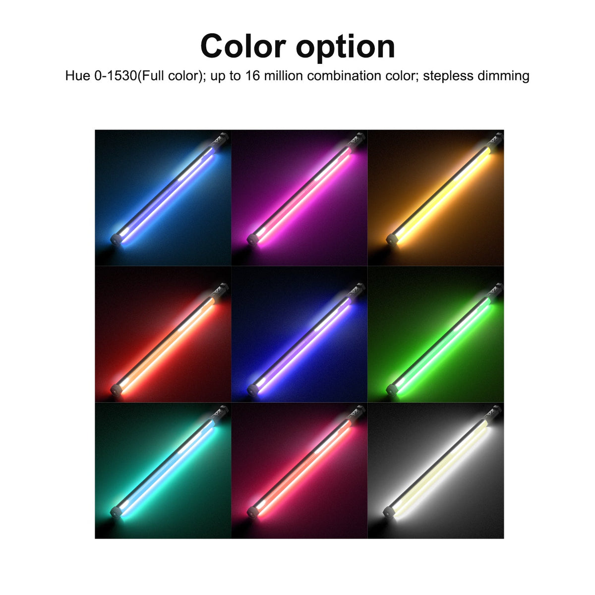 GVM-BD-100D RGB & Bi-Color Wand Light 2 Light Kit - GVMLED