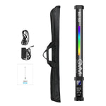 GVM BD60D RGB Handheld LED Video Light Wand Stick Photography Light, Built-in Rechargable Battery,OLED Display Photography Studio Lighting - GVMLED