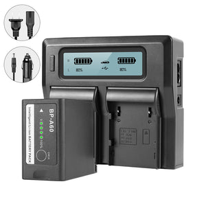 GVM BP-A60 Dual Charger with Battery for Canon C300 Mark II, C200 & C200B (6800mAh) - GVMLED