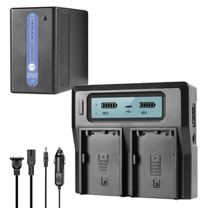 GVM BP-U65 5600mAh Battery with Charger for Sony PMW / PXW Series Cameras - GVMLED