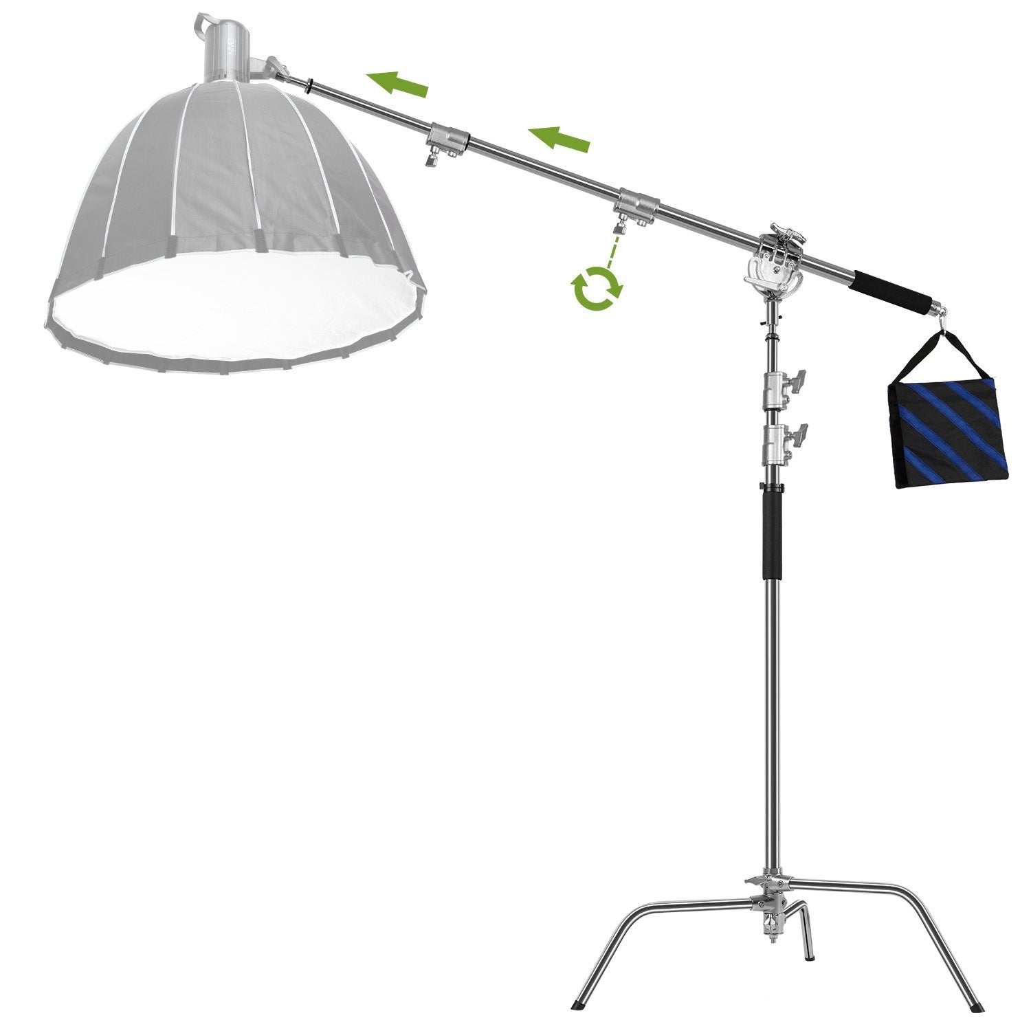 GVM C360 Turtle-Base C-Stand & Grip Arm Kit (10.5') - GVMLED