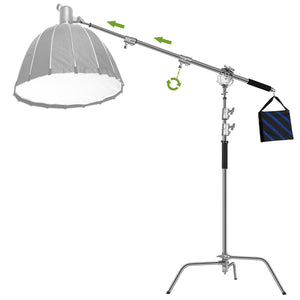 GVM C360 Turtle-Base C-Stand & Grip Arm Kit (10.5') - GVMLED