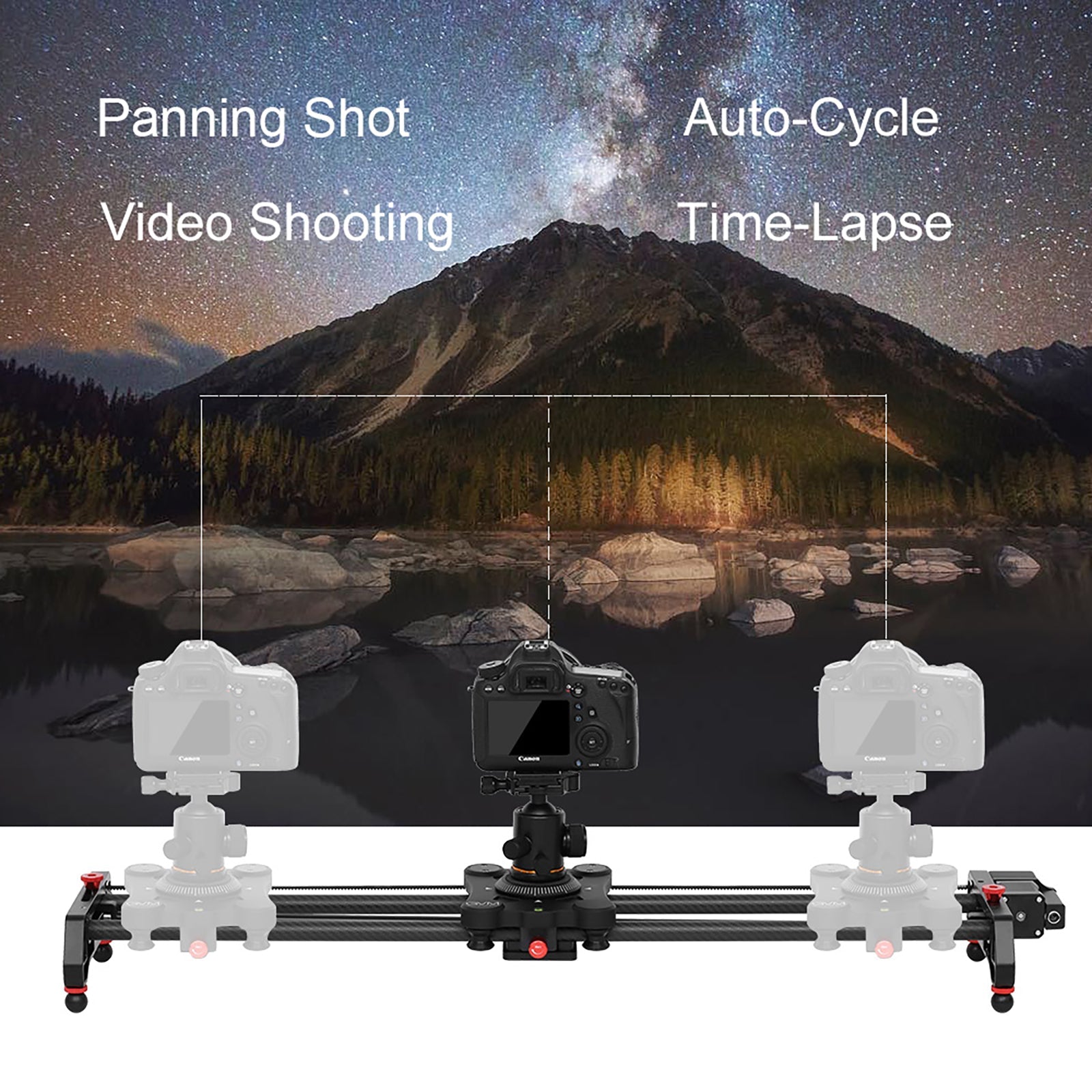 GVM GR-80QD Professional Video Carbon Fiber Motorized Camera Slider (3