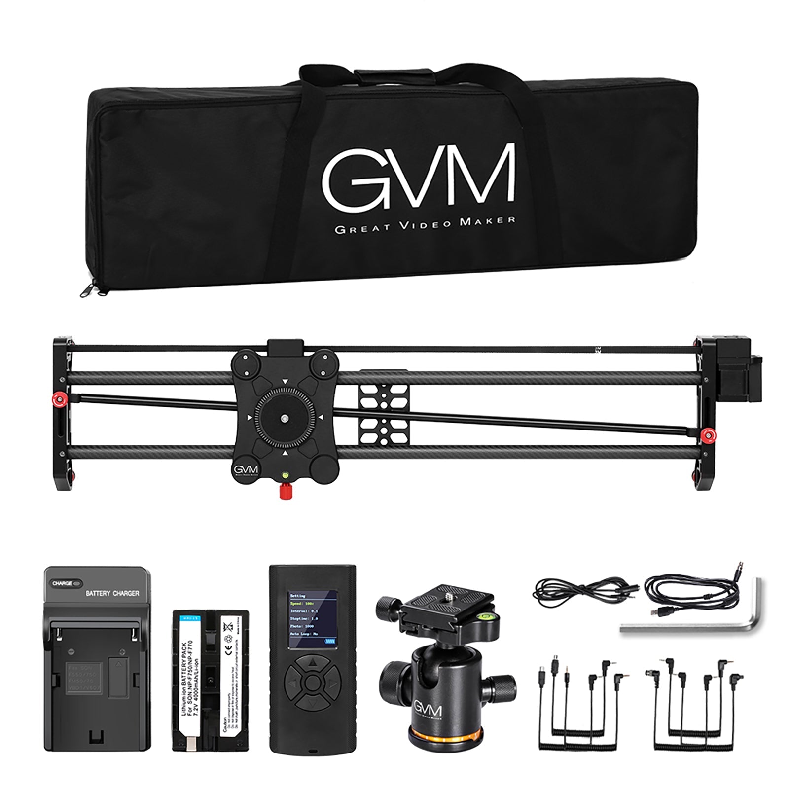 GVM GR-80QD Professional Video Carbon Fiber Motorized Camera Slider (32") - GVMLED