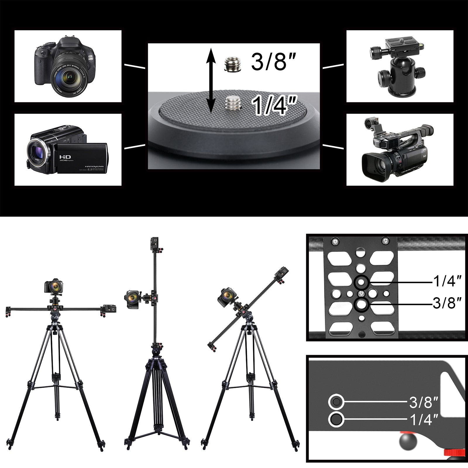 GVM GT-80WD Wireless Carbon Fiber Motorized Camera Slider - GVMLED