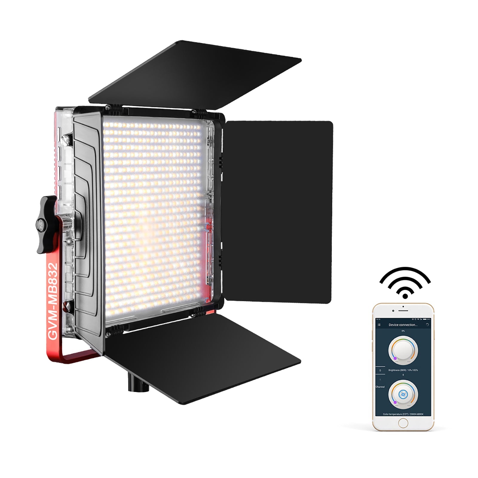 gvm mb832 led studio video light bi color 2 light kit - GVMLED