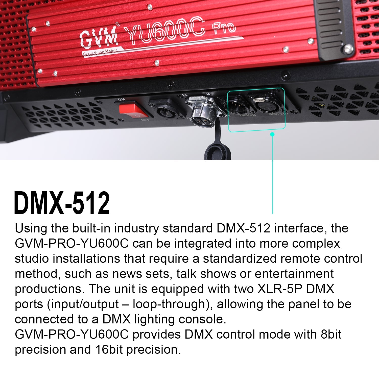 GVM PRO YU600C Led Video Lights Panel Rgb And Bi-Color Studio Light - GVMLED