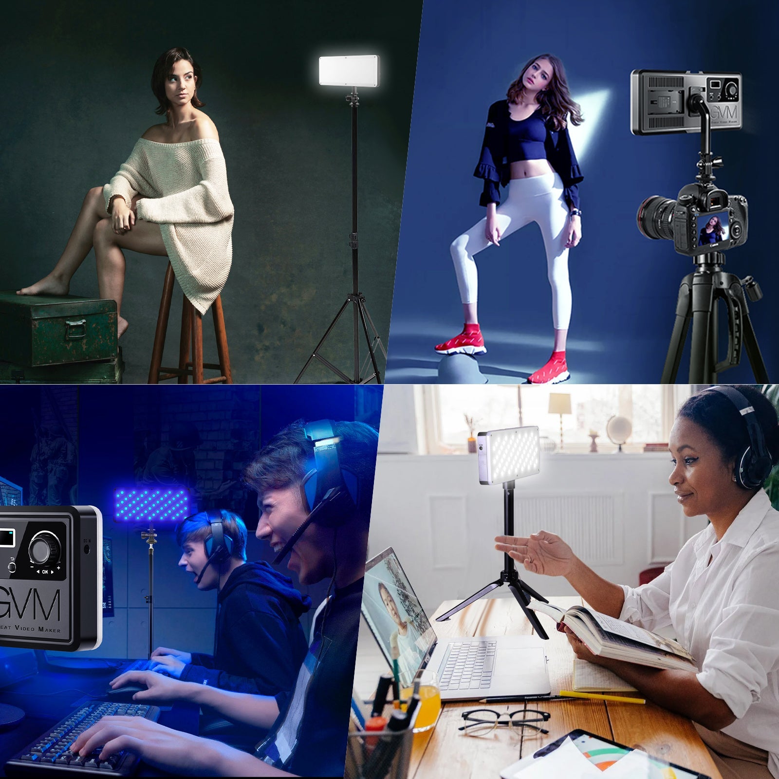 GVM RGB20W On-Camera RGB LED Video Light with Bluetooth APP Control - GVMLED
