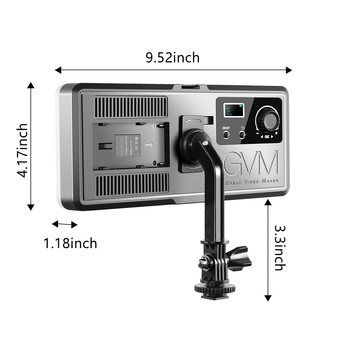 GVM RGB20W On-Camera RGB LED Video Light with Bluetooth APP Control - GVMLED