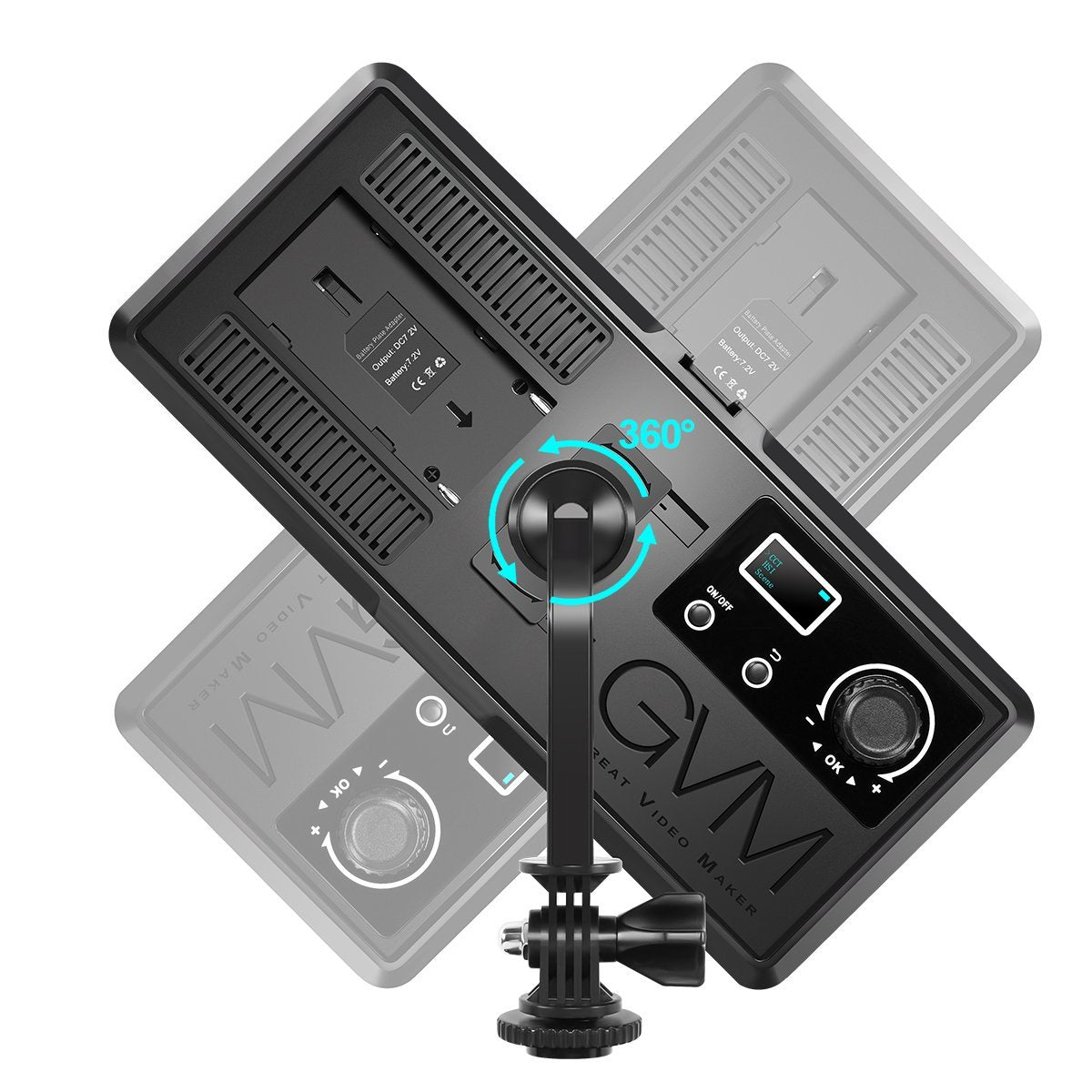 GVM RGB20W On-Camera RGB LED Video Light with Bluetooth APP Control - GVMLED