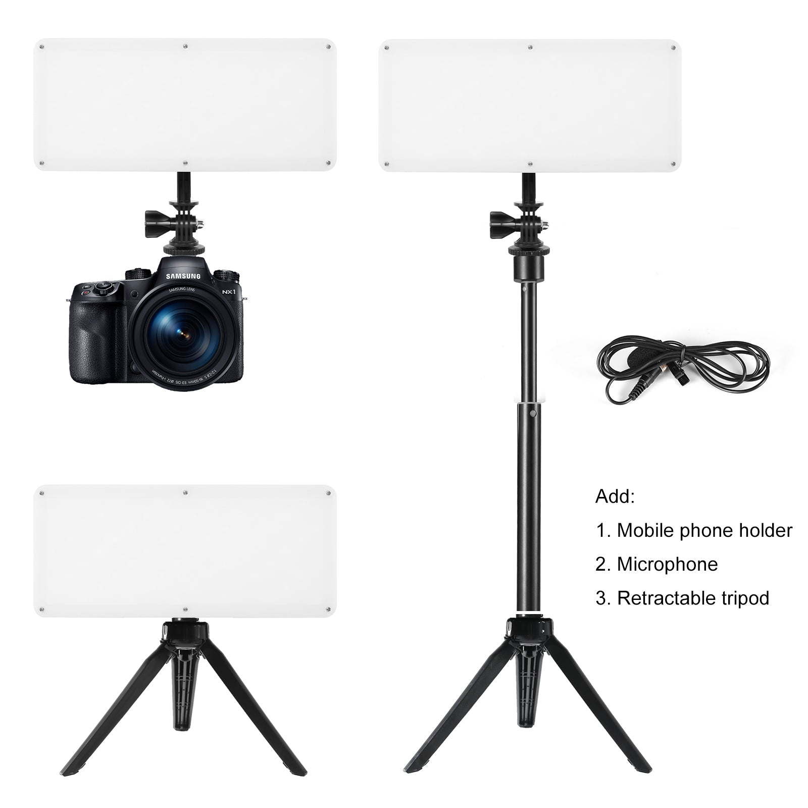 GVM RGB20W On-Camera RGB LED Video Light with Bluetooth APP Control - GVMLED