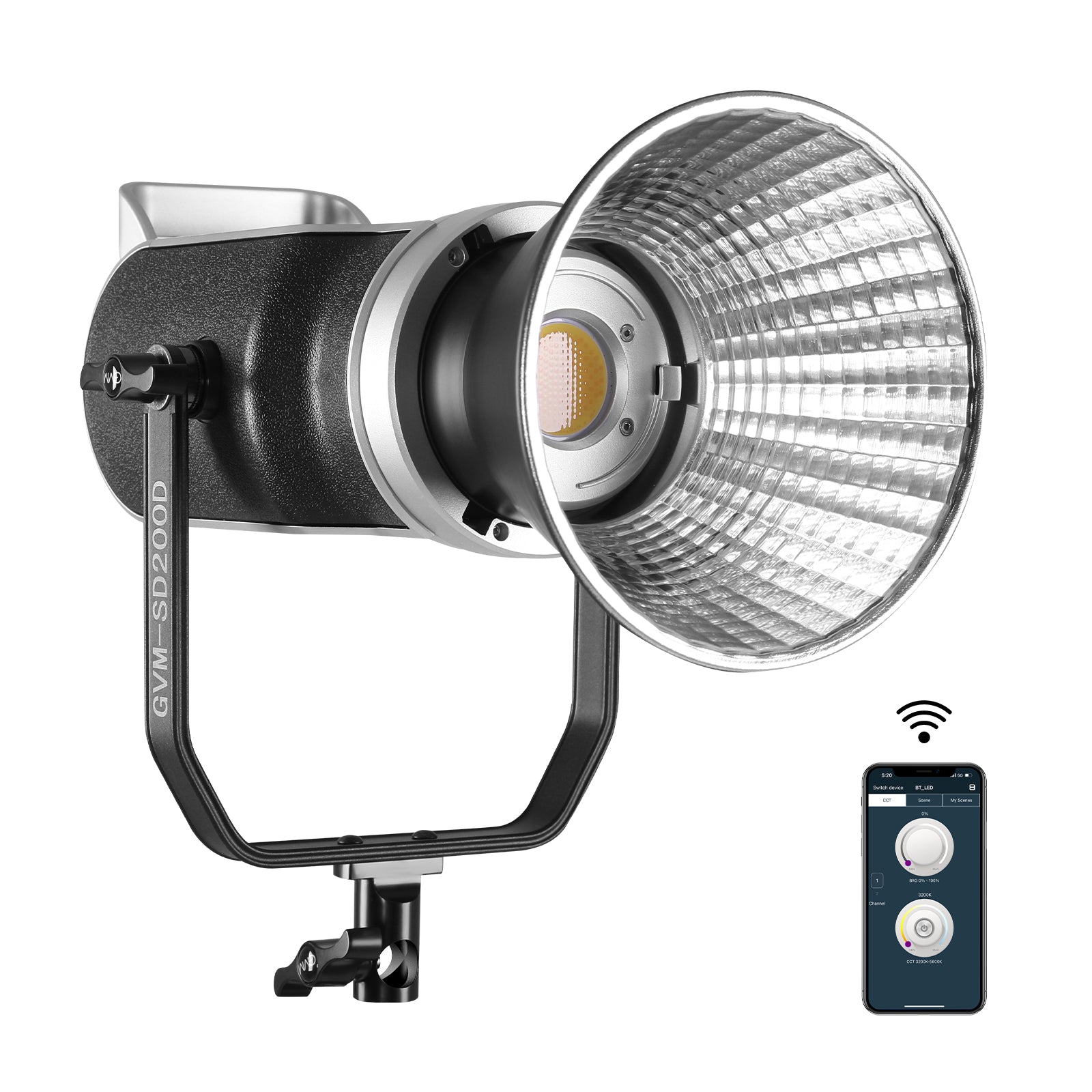 GVM - SD200D 200W LED Video Light High Power LED Spotlight Bi