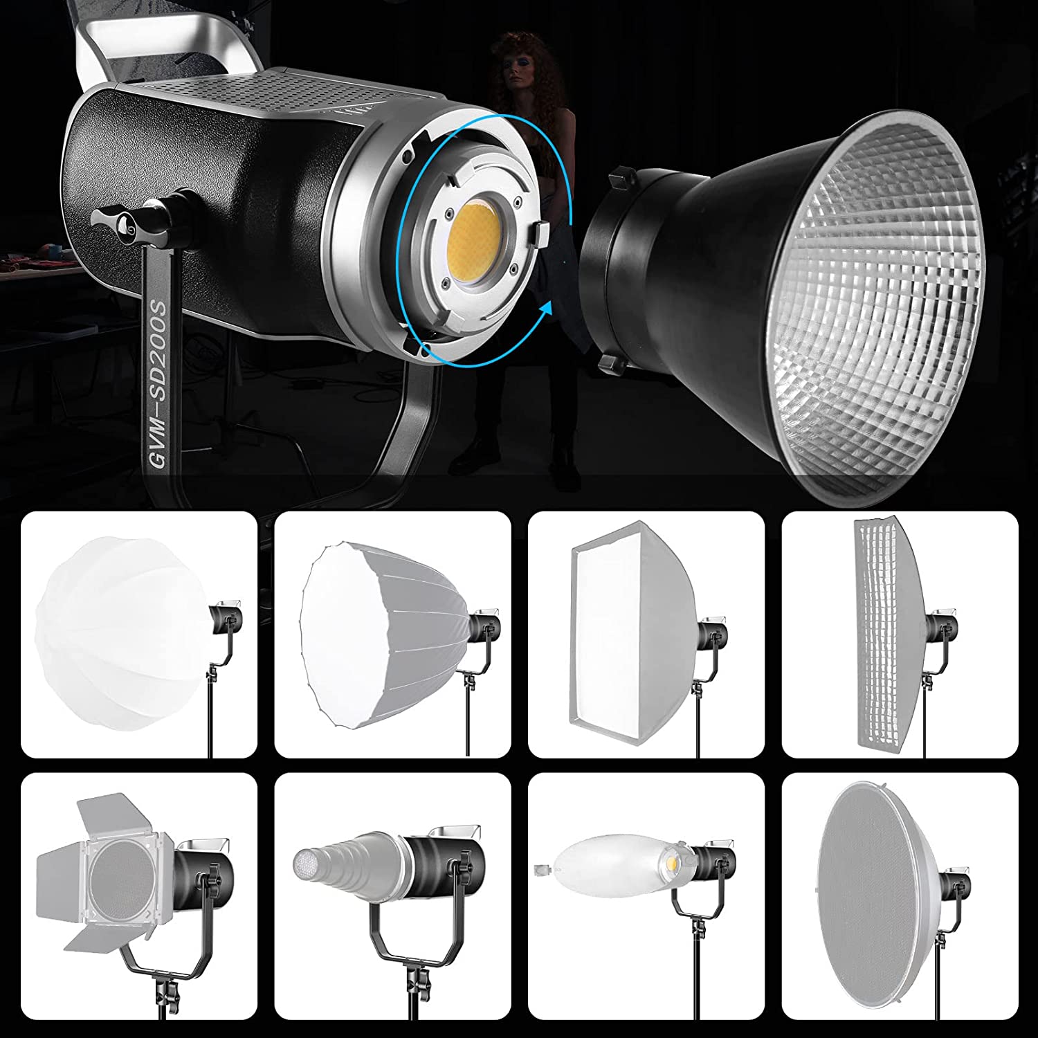 GVM SD200S 200W LED Video Light - GVMLED